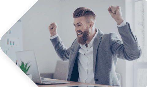 Man Happy About Savings on AT&T Phone